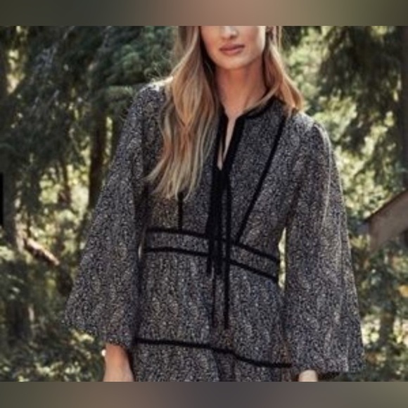 Doen Elix Black Prairie Paisley Dress in Small - Picture 6 of 16